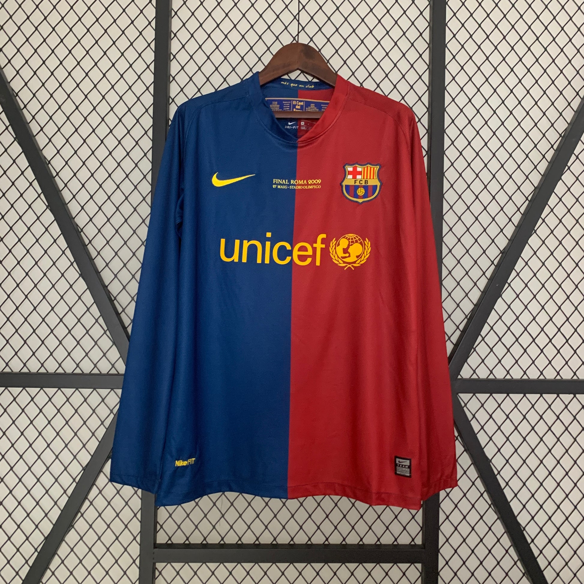 CAMISETA RETRO FC BARCELONA LOCAL CHAMPIONS LEAGUE MANGA LARGA 08/09 - La Casa del Fútbol