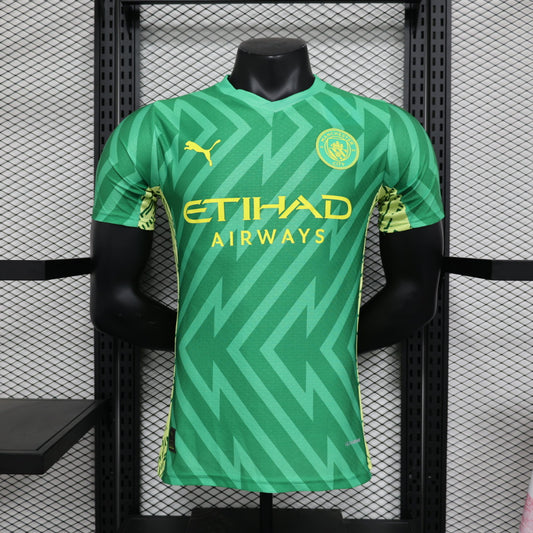 MANCHESTER CITY GOALKEEPER GREEN SHIRT 23/24 PLAYER VERSION