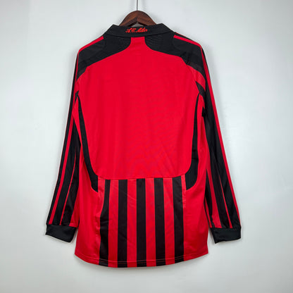 CAMISETA RETRO AC MILAN LOCAL MANGA LARGA 07/08