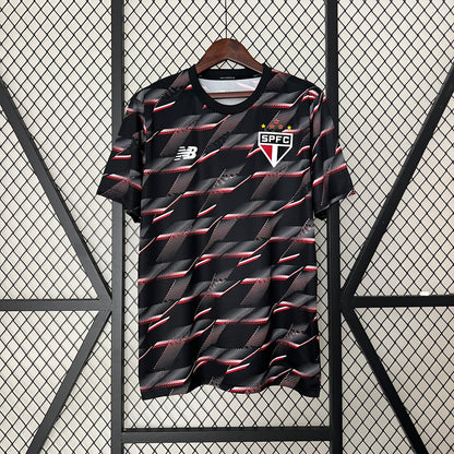 CAMISETA SÃO PAULO PRE-MATCH NEGRA 24/25