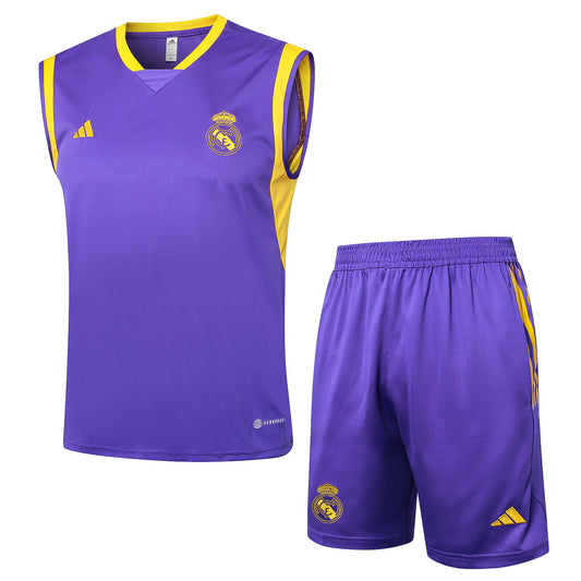 KIT ENTRENAMIENTO SIN MANGAS REAL MADRID 23/24