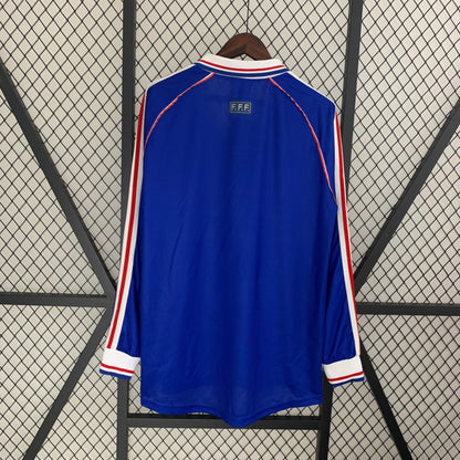 CAMISETA RETRO FRANCIA LOCAL MANGA LARGA 1998 - La Casa del Fútbol