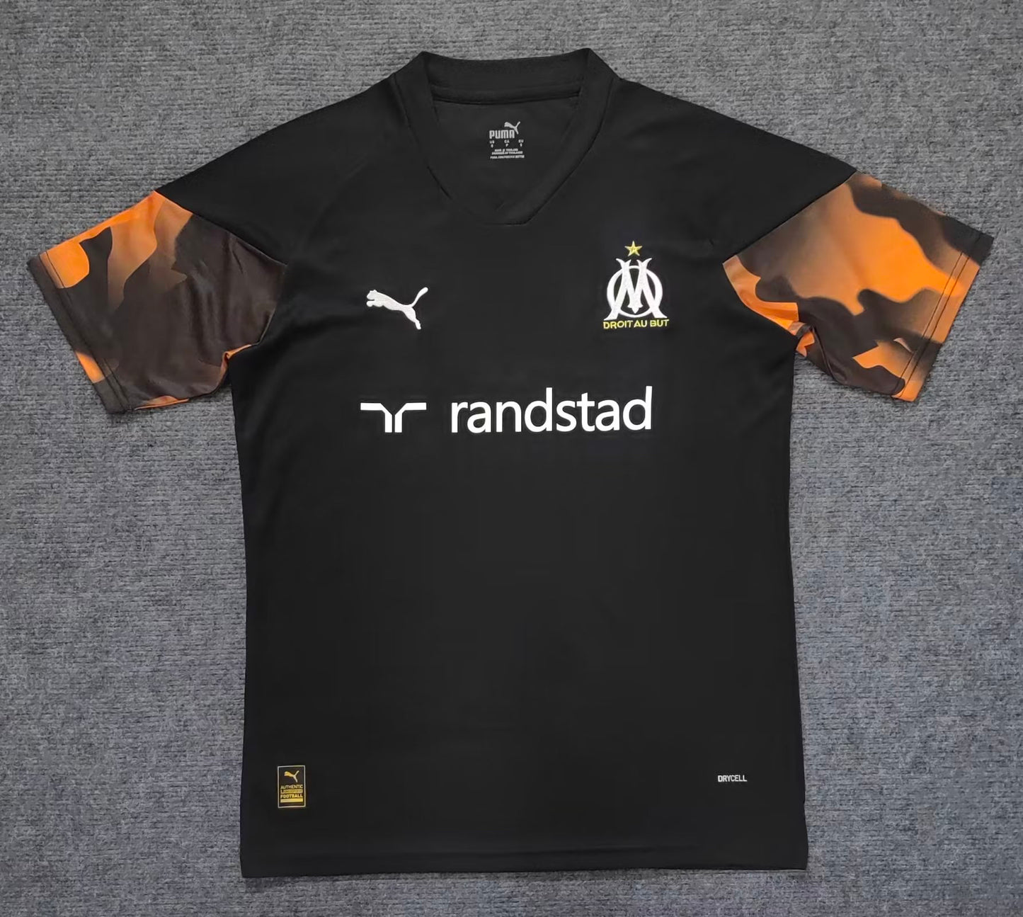 OLYMPIQUE MARSEILLE TRAINING SHIRT BLACK/ORANGE 23/24