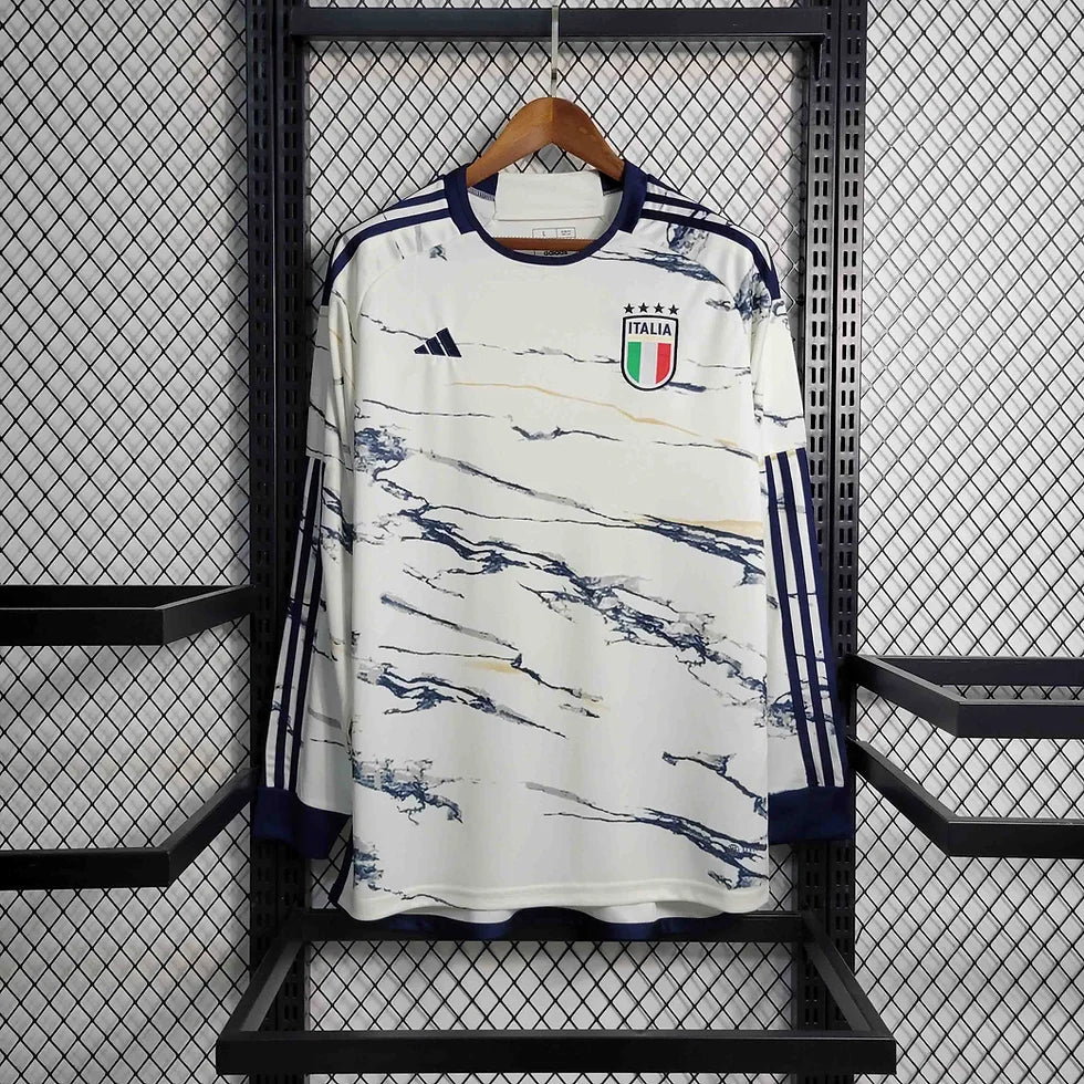 CAMISETA ITALIA VISITANTE MANGA LARGA 2023 - La Casa del Fútbol