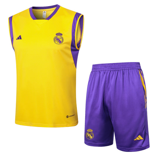 KIT ENTRENAMIENTO SIN MANGAS REAL MADRID 23/24