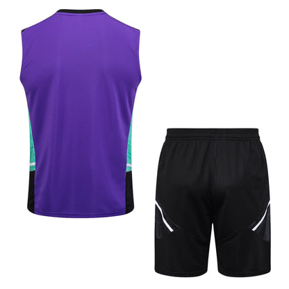 KIT ENTRENAMIENTO SIN MANGAS REAL MADRID 23/24