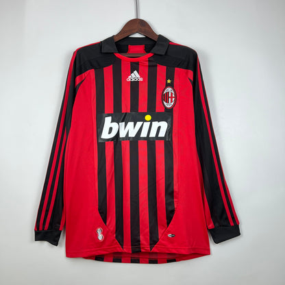 CAMISETA RETRO AC MILAN LOCAL MANGA LARGA 07/08