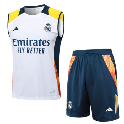 KIT ENTRENAMIENTO SIN MANGAS REAL MADRID 24/25