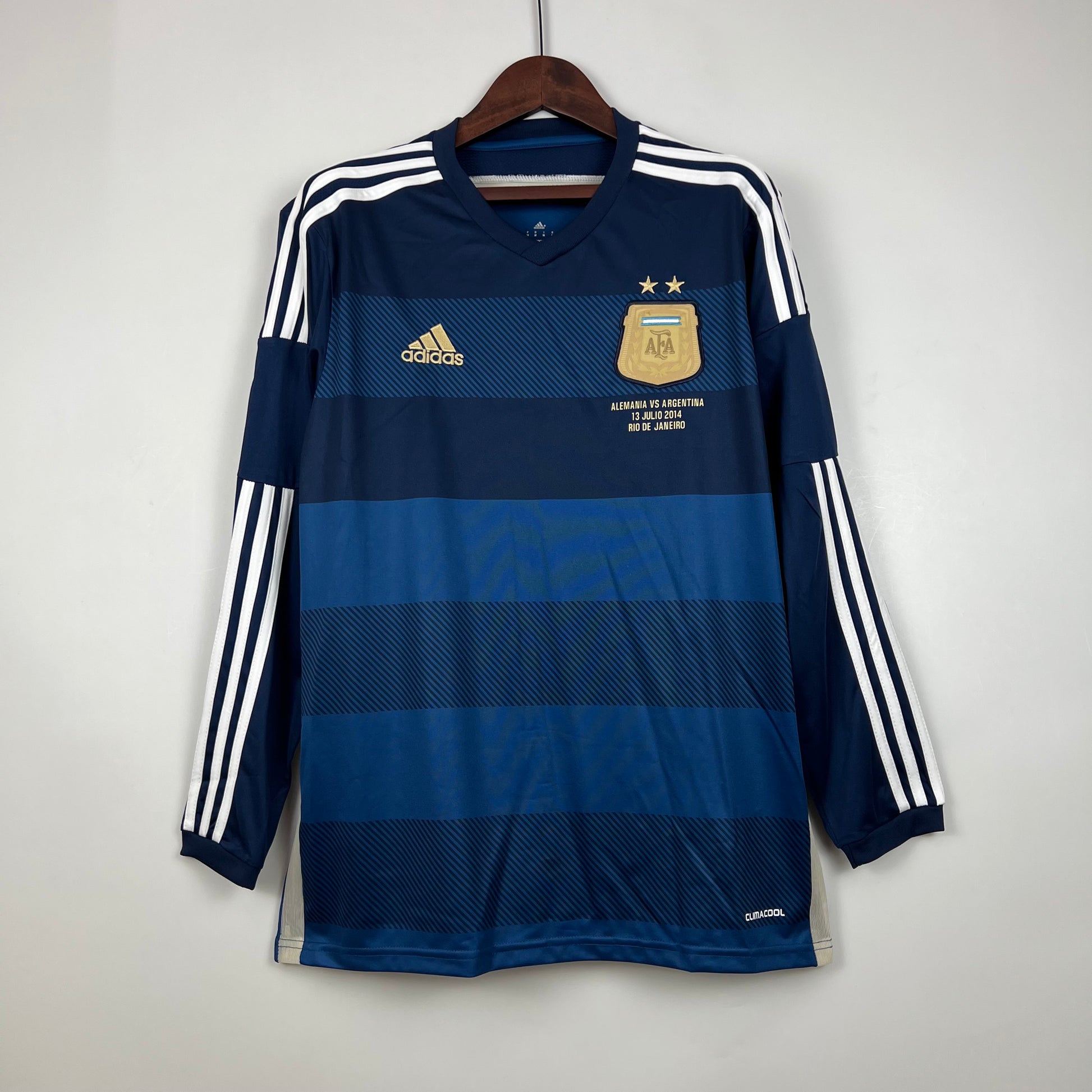 CAMISETA RETRO ARGENTINA VISITANTE MANGA LARGA 2014 - La Casa del Fútbol