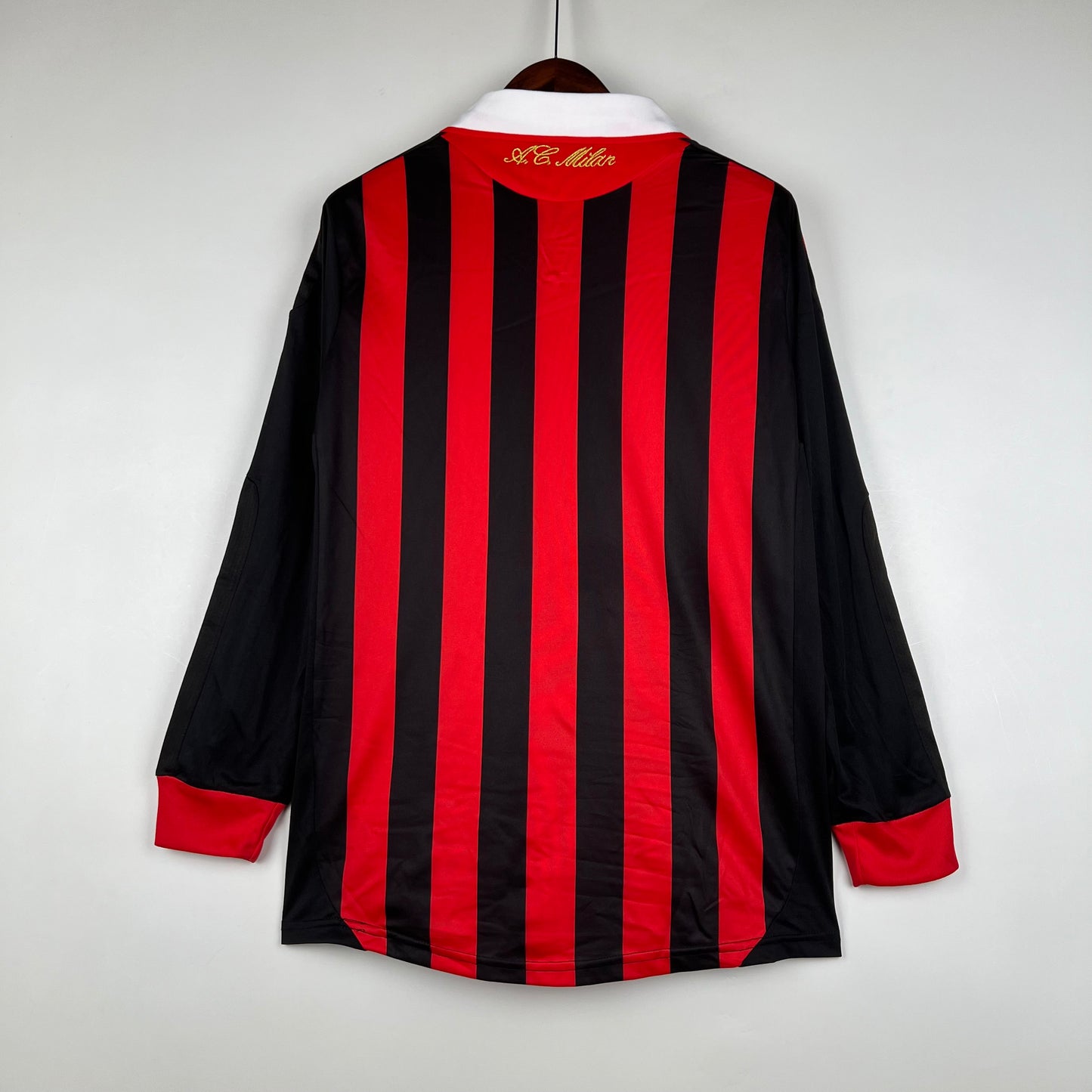 CAMISETA RETRO AC MILAN LOCAL MANGA LARGA 09/10