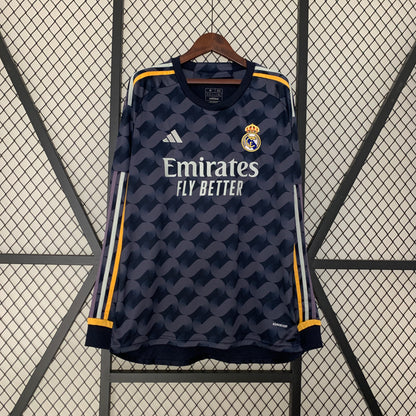 CAMISETA REAL MADRID VISITANTE MANGA LARGA 23/24 - La Casa del Fútbol