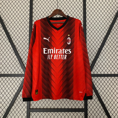 AC MILAN HOME LONG SLEEVE SHIRT 23/24