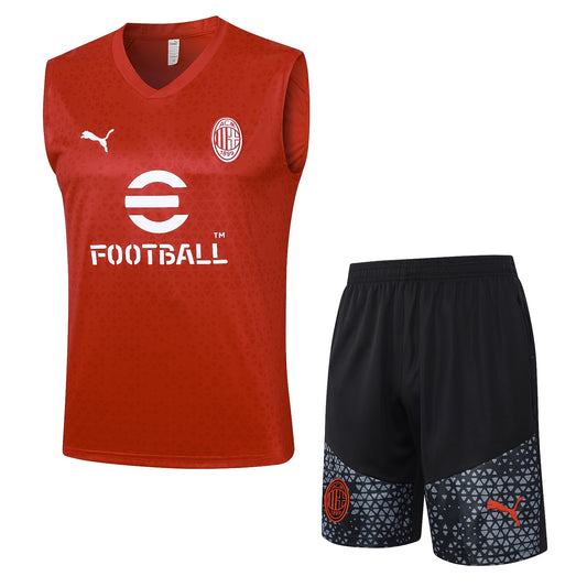 KIT ENTRENAMIENTO SIN MANGAS AC MILAN 23/24