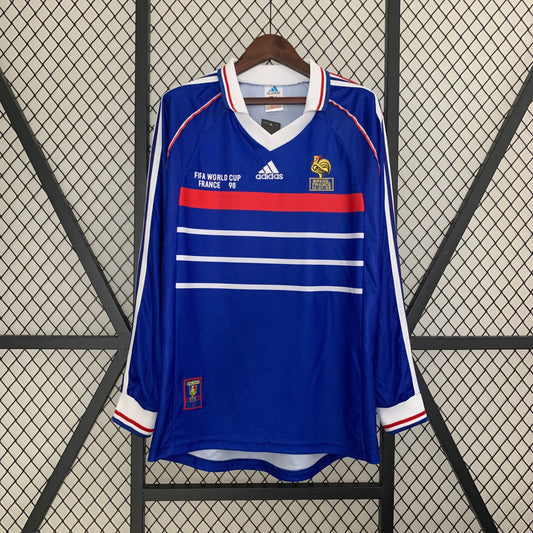 CAMISETA RETRO FRANCIA LOCAL MANGA LARGA 1998 - La Casa del Fútbol