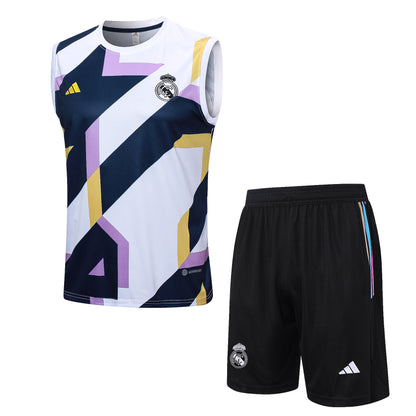 KIT ENTRENAMIENTO SIN MANGAS REAL MADRID 23/24