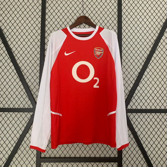 ARSENAL HOME LONG SLEEVE RETRO T-SHIRT 02/04