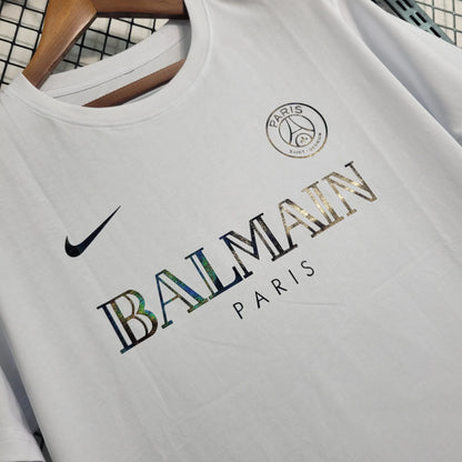 CAMISETA PSG BALMAIN BLANCA 23/24